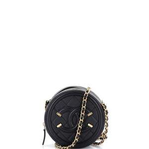 Chanel Filigree Round Clutch With Chain #236399C22B